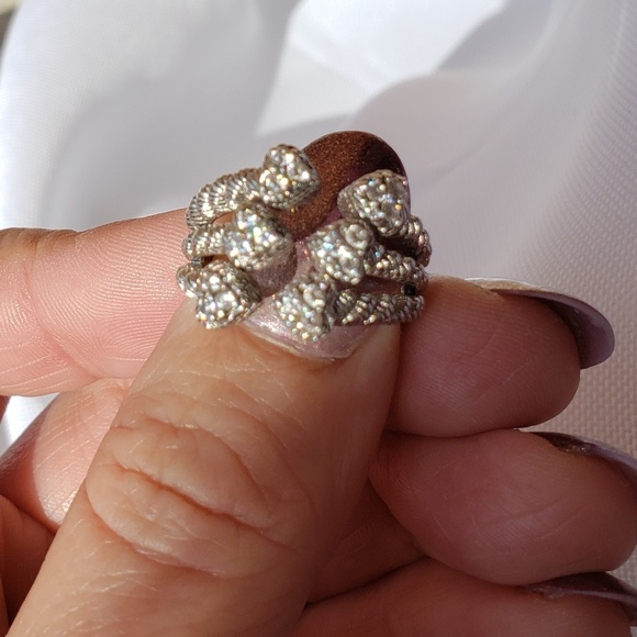 ❌SOLD Judith Ripka Diamonique Sterling Ring 7 - Picture 5 of 8